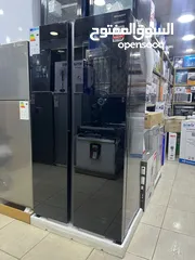  1 ثلاجة شارب سايد باي سايد سيكوريت اسود وستيل بسعر لقطه
