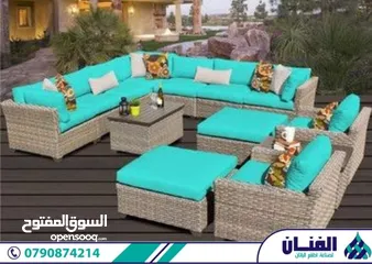  22 مشغل ومعرض تفصيل اطقم راتان