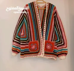  1 جاكيت كروشيه صنع يدوي Hand made