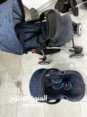  2 عرباية اطفال طقم مع كرسي سيارة للبيع بحالة الجديد..