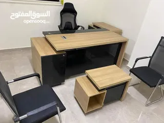  11 مكتب مدير مودرن (اثاث مكتبي -خشب-زجاج ) elegant modern office furniture desk