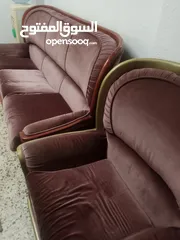  5 طقم كنب ثقيل خشب زان بالكامل
