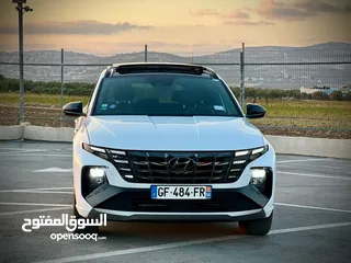  1 هونداي توسان N-Line Plug In  /2022  فل الفل فتحة سقف بانوراما  فل مسكر
