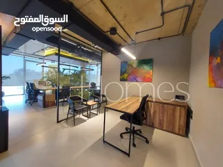 7 مكتب امامي مفروش باطلالة مميزة للبيع في شارع المدينة الطبية، مساحة المكتب 115م