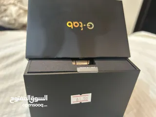  8 ساعة G-tab GT8 سمارت AMOLED لون أسود مع كستك معدن، عرض مميز ونظافة شبه جديدة بسعر ممتاز