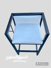  7 كرسي ستول معدني مقعد وضهر جلد