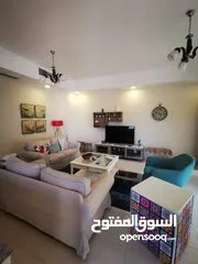  6 شقة ارضيه فخمة مفروشة للايجار في عبدون .. مع ترس مساحة(120م) //2نوم