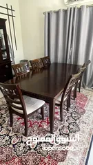  1 DINING TABLE solid wood (8 chairs)