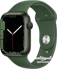  2 Apple Watch Series 7 (GPS, 45mm) Green Aluminum Case with Clover Sport Band