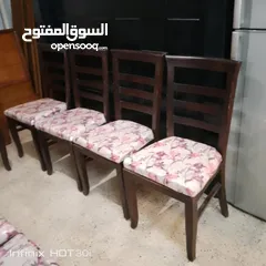  3 كراسي زان بدون طاولة وطاولة تليفزيون لاتيه للبيع التواصل واتس