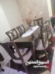  1 سفرة  6 كراسي خشب زان