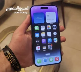  2 جهاز ايفون 14برو ماكس بحالة الوكالة  بطاريه 82