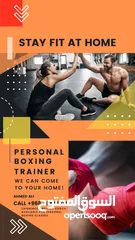 1 personal boxing coach and fitness trainer at home!!