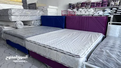  1 سرير تركي نفرين فقط الاوان 2 الأزرق ولوردي  قياس 160*200