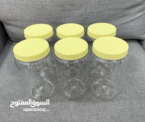  3 6 Plastic Jars 1 KG Capacity