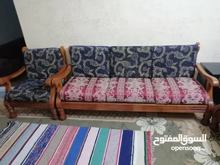  4 طقم مورس 7 مقاعد بحال ممتاز تب نظافه خشب زان ثقيل