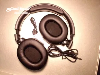  2 GENAI P2961 سماعة رأس لاسلكية- سلكية – جديدة، بطارية 20 ساعة، قابلة للطي