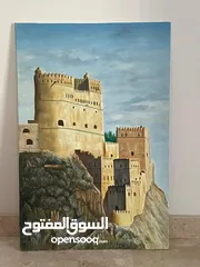  2 لوحة زيتية لقلعة الجلالي سارع لاقتنائها  - An oil painting of Al-Jalali Castle, hurry to acquire it