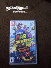  7 نينتندو سويتش مع 5 العاب super mario party و super mario wonder و super mario 3d world و ايد وكنترول