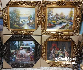  30 براويز وتعليقات وحائط بأقل الاسعار لوحات رسم مرايا غرف سفرة وصالونات وجلوس وأدوات المنزلية يدويا