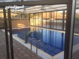 20 للبيع شاليه السلط حوض الخيمه التحته مساحة الارض4 دونم مساحة البناء 280 مع بركة سباحه السعر 140الف