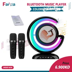  1 YS110 Wireless Bluetooth Speaker Karaoke Sound Home Theater Dual Microphone Mini Music Box TF/USB/Va