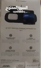  2 شاحن mophie اصلي وايرلس ايفون وابل و اي نوع جوال وساعات الجوال سريع يشحن بنفس الوقت 3 اجهزة وساعة