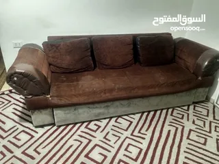  6 طقم كورنر + قطعه ثلاثيه قابل للفتح إلى سرير