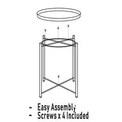  5 Round white table