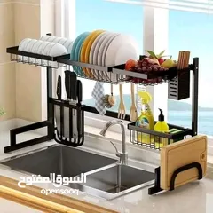  3 ستاند الصحون فوق المجلى حجم جامبو