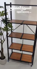  2 رف أنيق وقوي مثالي لتنظيم المساحات بكل سهولة هيكل معدني ثابت مع دعامات جانبية لثبات إضافي