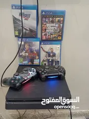  2 PlayStation 4 slim 1tb with 2 control and TV inch32. +966 53 965 1956