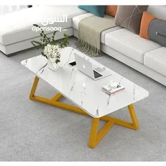  1 طاولات وسط بتصميم راقي وعصري مقاس 120×60 سم طاولة بتخطف الأنظار! سطح أنيق بخامات عالية