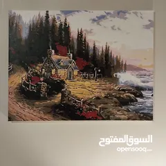  9 لوحة فنية مرسومة على قماش كانفوس بالوان اكروليك
