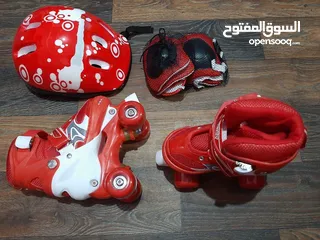  2 زلاجات أطفال وكبار كفرات  (سكيت)ومقاسات S M L