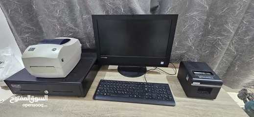  3 جهاز كمبيوتر للمحلات مع السستم     صندوق النقود   طابعه الباركود   طابعة الفواتير  الجهاز اللوحي
