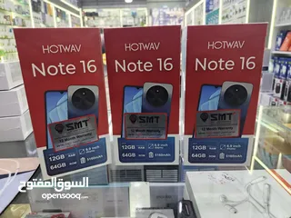  2 جديد بكرتونه Note 16 جيجا 64 رام 12 بطارية 5160 قوي جدا مكفول سنة متوفر توصيل