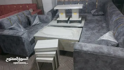  11 اطقم طربيزات عدة موديلات  حديد وخشب