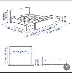  5 سرير كينج ابيض من ايكيا مستعمل بحالة ممتازة  king bed white from Ikea used in good condition