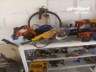  14 عدد يدويه درلات ومناشير وصواريخ وغيرها مستعمله استعمال منزلي مكفوله
