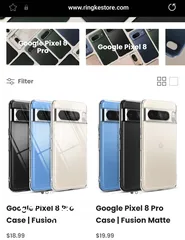  3 كفر شفاف نوع ringke لل pixel 8 pro