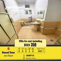  7 House for rent in Hamad Town including electricity at an excellent price بيت في مدينه  حمد شامل