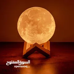  5 مجسم القمر المضيء هديه ديكور منظر هديه القمر المضئ 3D يضئ كل الالوان moon light هدايا اضائه ضوء