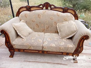  2 طقم كنب زان ايطالي اربسك