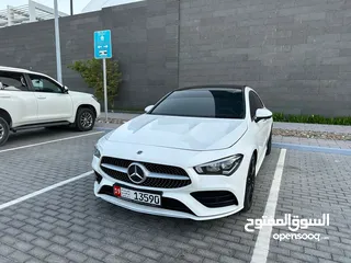  7 للبيع CLA 250 خليجي 2020 لون ابيض  بحالة الوكالة سقف بانوراما parking assistance