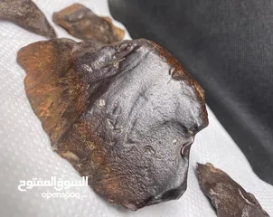  18 Jabal Kamel Hadidi meteorites, Tripoli, Libya, weight: one kilogram and 200 gram