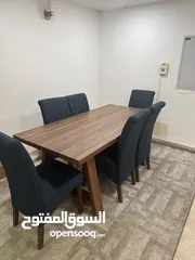  1 طاوله طعام مع 6 كراسي تحت الضمان من الدانوب Table with 6 chairs under warranty from Danoub home