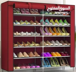  2 خزانة أحذية مزدوجه لتنظيم احذيتك واستخدامات متعددة