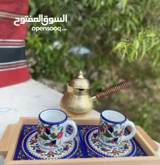  3 خزفيات اطقم صواني اكواب