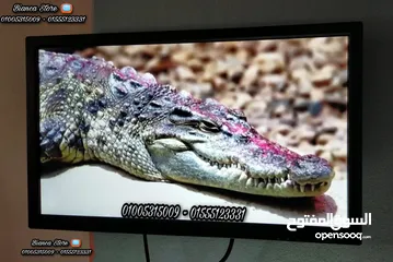  6 شاشة 24 بوصة LED FUll HD IPS معاها رسيفر و قاعدة مكتب و حامل حائط و ضمان سنة